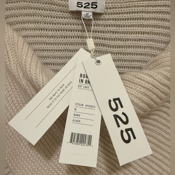 525 America Two-Way Twist Sweater from Revolve | Cream | Medium | NWT - Picture 4 of 6